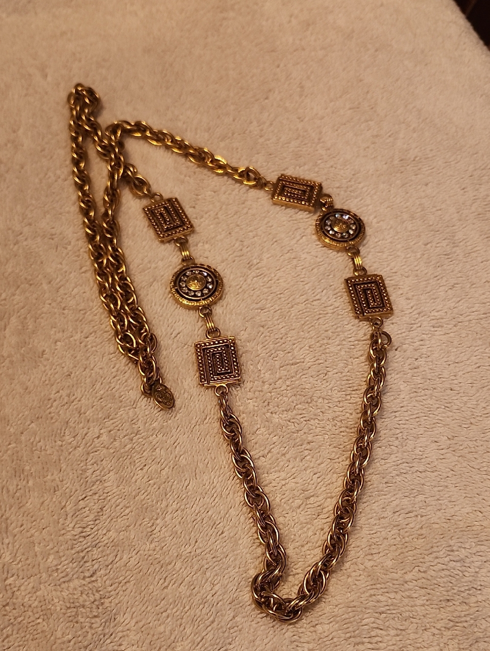 Premier Designs Gold-Tone Decorative Medallion Chain Necklace